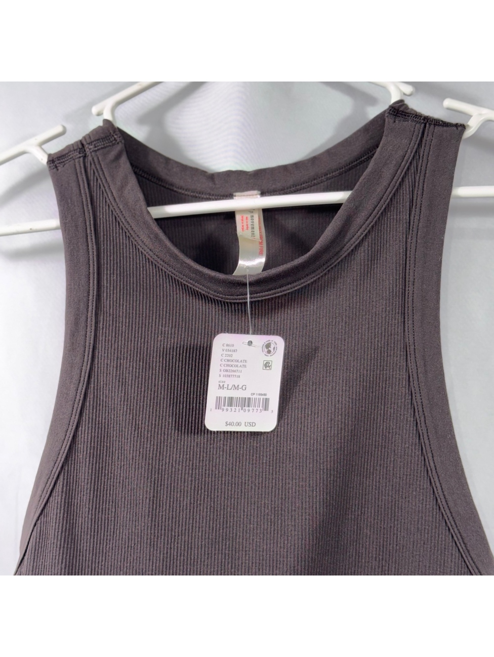 Free People Movement Ribbed Racerback Tank M/L NWT - Picture 2 of 8